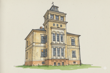 Červené Pečky - hvězdárna Barona Hrubého